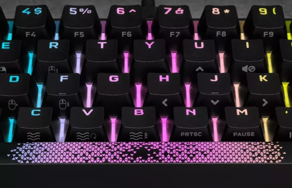 RGB ajustable del teclado.